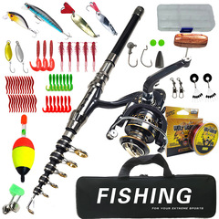 ZURYP Fishing Gear Set Long Range Casting Baitcasting Rod and Reel Full Set Soft Plastics Minnow Hooks and Line Cross-border Wholesale