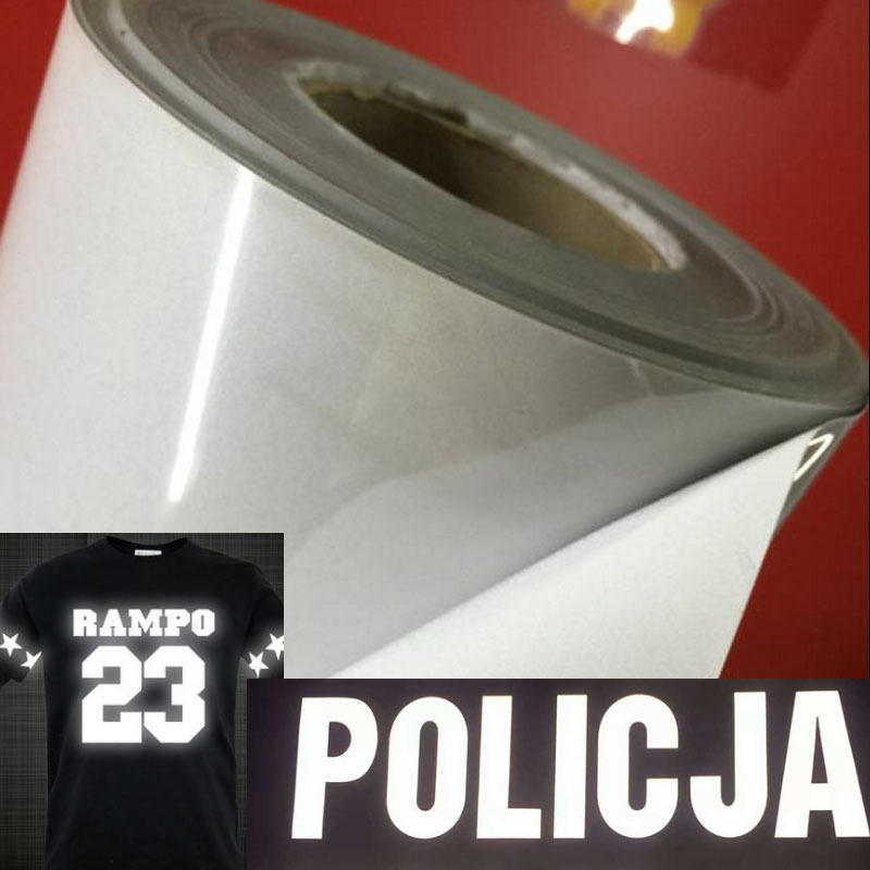 厂家供应反光丝印膜服装烫画不咬布高亮灰色反光膜七彩反光转印模