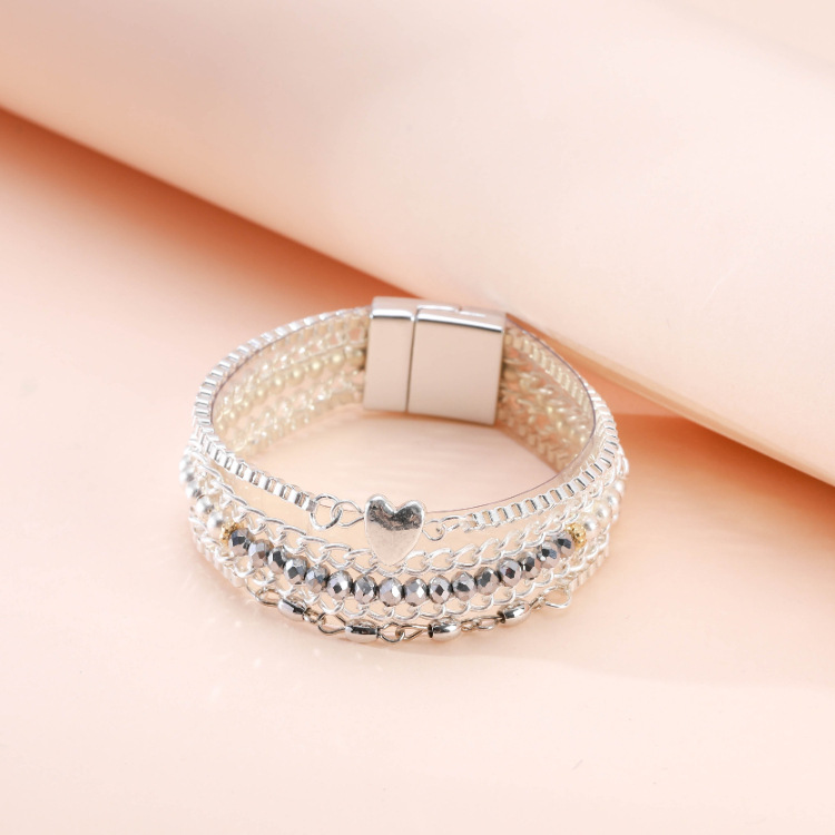 Wholesale Jewelry Wide Side Magnetic Clasp Multi-layer Bracelet Nihaojewelry display picture 9