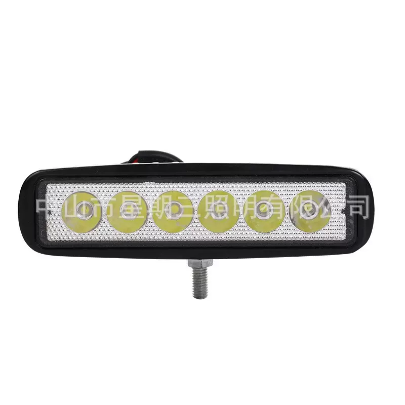 跨境摩托车电动车汽车LED工作灯一字单排48W16珠叉车照明灯前大灯