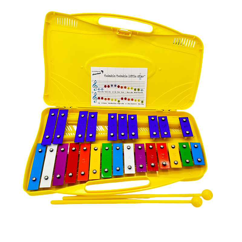 Orf 25 tonos piano de percusión piano de aluminio cross-border xilófono música infantil iluminación piano image 5