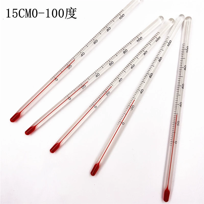 15cm0-100 градусов водяной Термометр стеклянный керосин красный водяной термометр измеритель температуры 0-50 градусов экспериментальное обучение измерению температуры