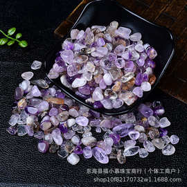 厂家批发天然超七水晶碎石小颗粒鱼缸铺垫花盆造景装饰石供佛用