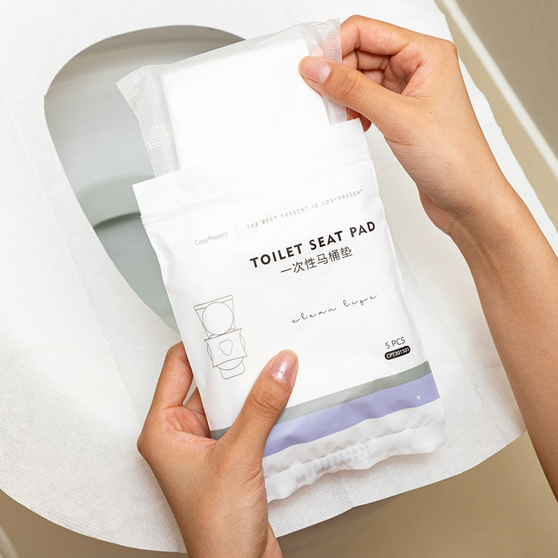 Dexion Double-Layer Waterproof Adhesive Disposable Toilet Seat Covers—Hotel, Travel, & Four-Season Universal Portable Pads—Wholesale