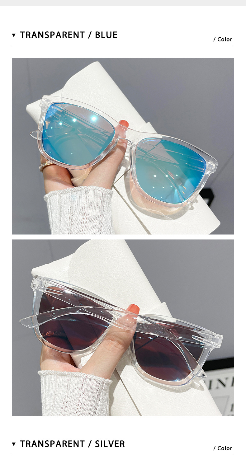 Nuovi occhiali da sole con montatura trasparente, occhiali da sole alla moda e personalizzati, resistenti ai raggi UV, rivestiti con pellicola autentica, occhiali di fascia alta_voghion.com