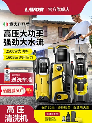 Lava High-Pressure Car Washing Machine Household 220V Supercharged Water Gun Courtyard Cleaning Machine Car Brushing Machine Artifact Powerful Floor Washing Pump