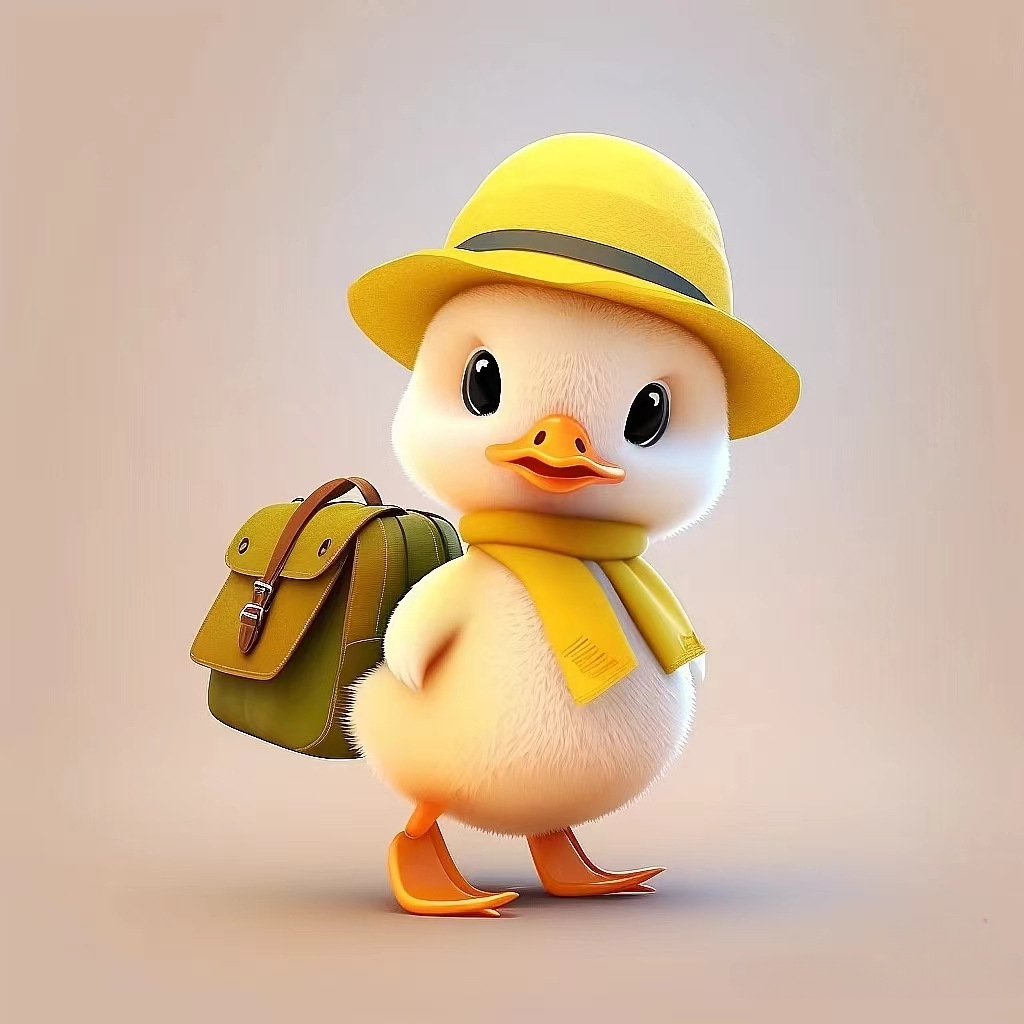 Ventas transfronterizas de coches calientes pato amarillo colgante acrílico mochila de Navidad accesorios llaveros lista