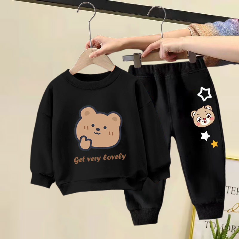 Set Moda Autunno Straniero Ragazzi Ragazze Top a maniche lunghe Abbigliamento per bambini Bambino piccolo e medio_voghion.com