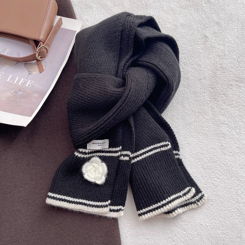Шерстяной зимний шарф, универсальный теплый плащ, стиль Chanel, высокое качество, увеличить толщину