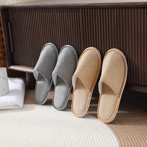Summer disposable slippers linen open-toe summer linen half-pack hotel hospitality home travel portable
