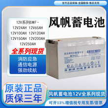 风帆蓄电池6-GFM12V-17/24/38/40/65/100AH200固定阀控式铅酸电池