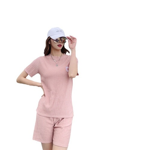 Southeast Asia Best-Selling Crepe Pouch Embroidery Set Women's Summer Pants Two-Piece Home Leisure Fashion Set