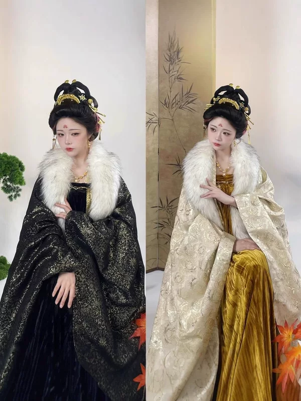 Подлинный бархатный теплый демисезонный ханfu