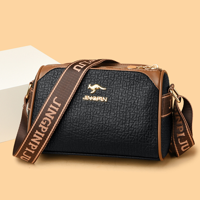 Borsa a spalla cilindrica a tre strati donna versatile_voghion.com