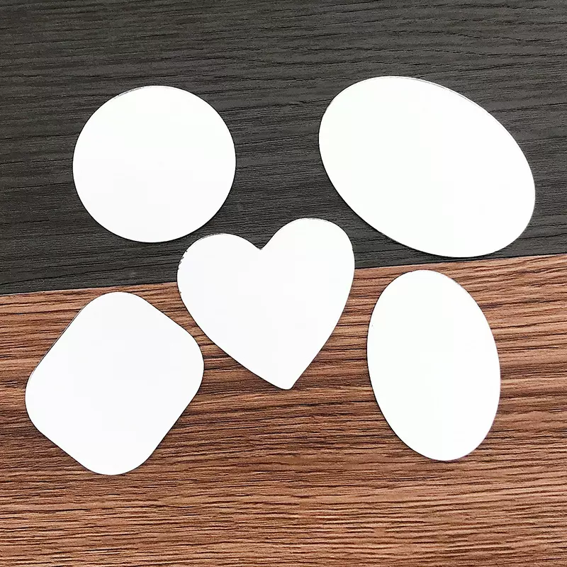 弋恋新款玻璃镜片diy饰品配件化妆镜镜片材料椭圆爱心圆形镜子