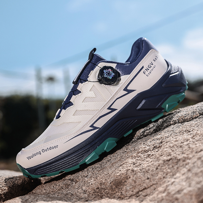 Men's Summer Shoes 46 Mesh Breathable Men's Outdoor Hiking Shoes with Rotating Buckle Lightweight Non-Slip Casual Sports Shoes Men's Summer Shoes 46 Mesh Breathable Men's Outdoor Hiking Shoes with Rotating Buckle Lightweight Non-Slip Casual Sports Shoes