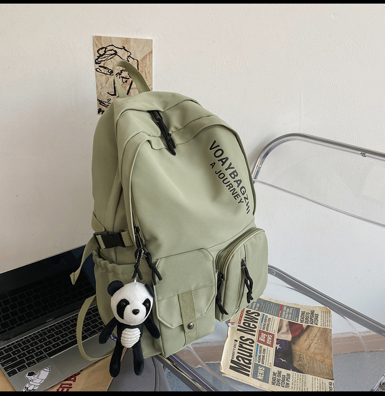 Korean Version Of Large Capacity Wild Backpack College Students Fashion Trend Couple Backpack display picture 16