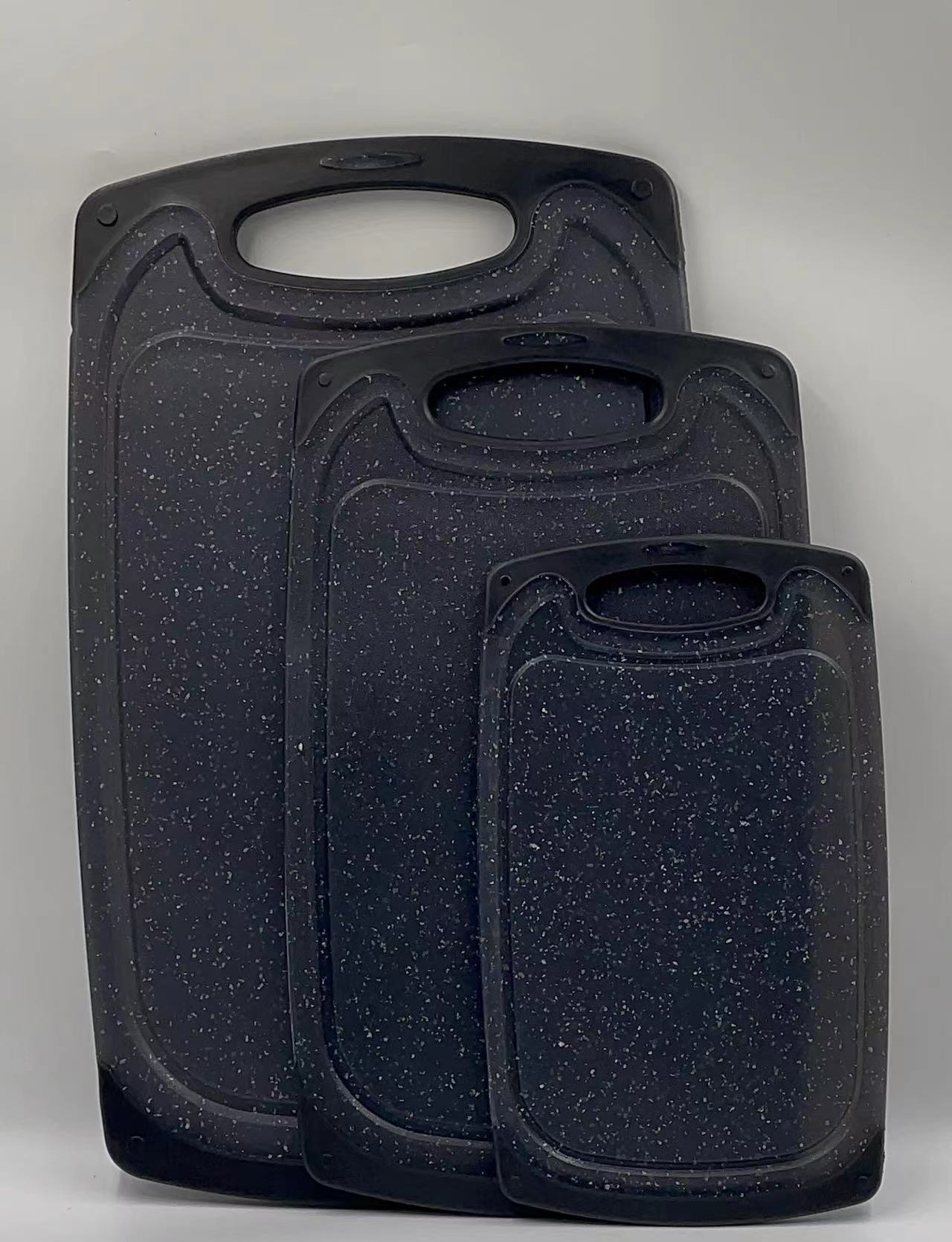 Tablero de corte de plástico Tablero de corte de cocina del hogar de Amazon Tablero de corte antideslizante Suplemento alimenticio para niños Tablero de corte de frutas Juego de tres piezas