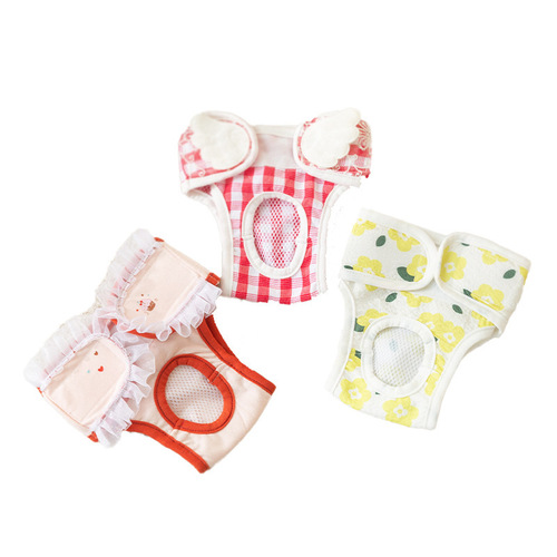 Breathable, skin-friendly physiological pants for dogs, anti-harassment underwear for bitches, Teddy aunt pants for small and medium-sized dogs, diapers