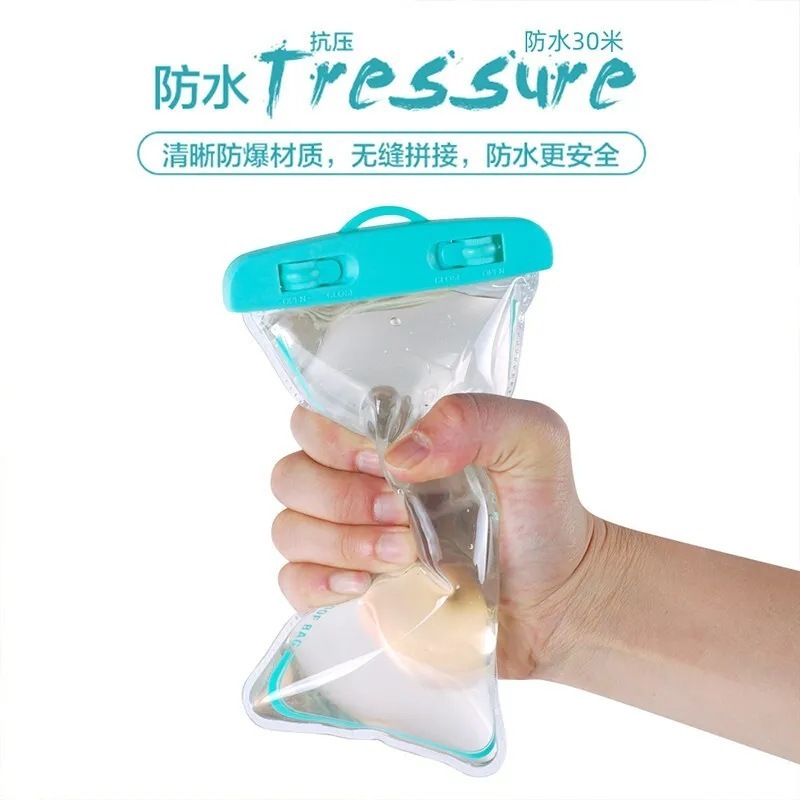 透明タッチスクリーン携帯電話ケース屋外温泉水泳とダイビング発光防水ケース PVC 蛍光携帯電話防水バッグ|undefined