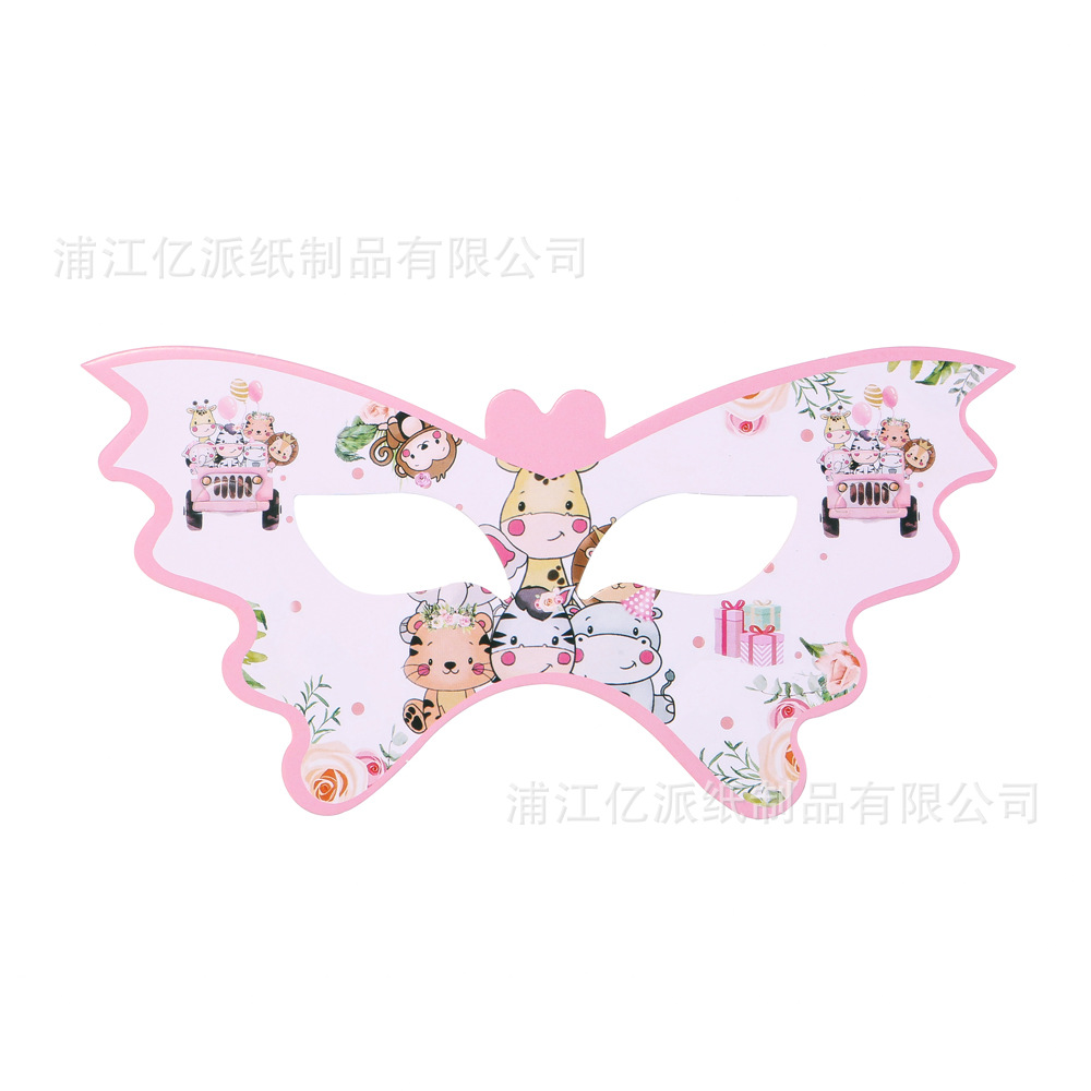 2023 nueva selva Rosa animal plato de papel taza de papel tejido mantel Tema del partido vajilla desechable traje