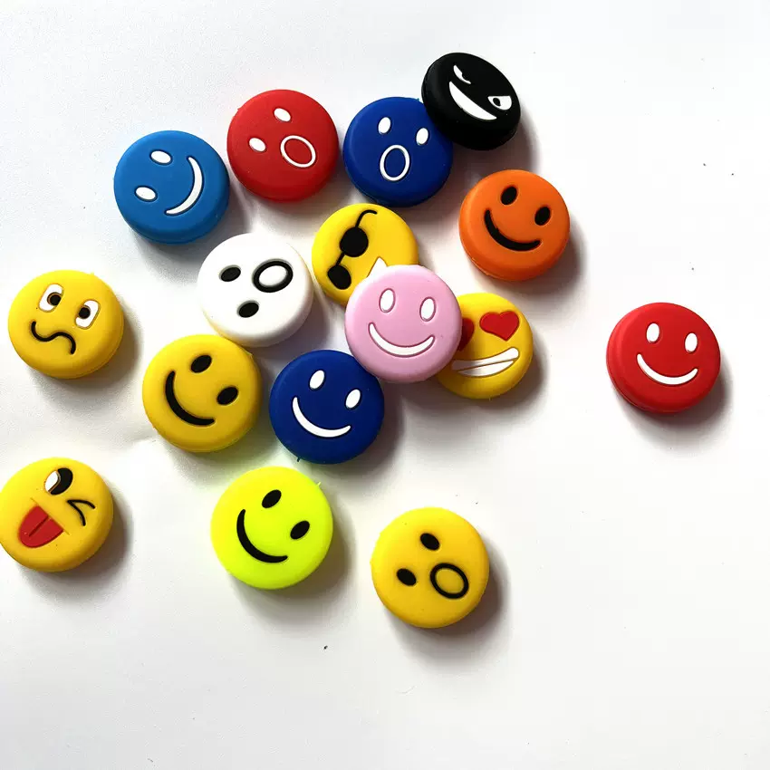 硅胶笑脸网球拍避震器 个性可印刷logo硅橡胶防震羽毛球拍减震器