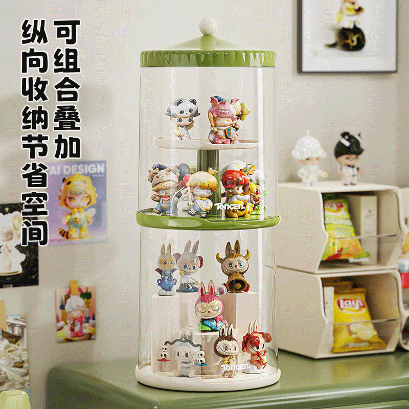 透明回転可能ブラインドボックス収納展示棚多層人形手作り展示ボックス防塵バブルマット収納ボックス|undefined