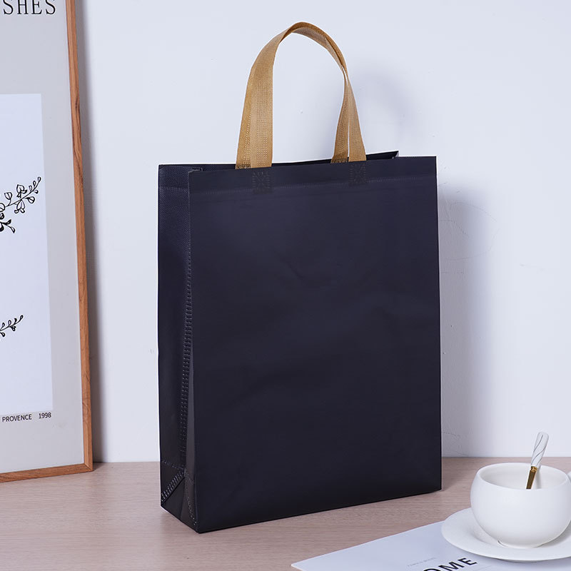Exposición publicitaria bolsa de mano no tejida instituciones de capacitación bolsa de protección ambiental logotipo de impresión bolsa de película no tejida fija
