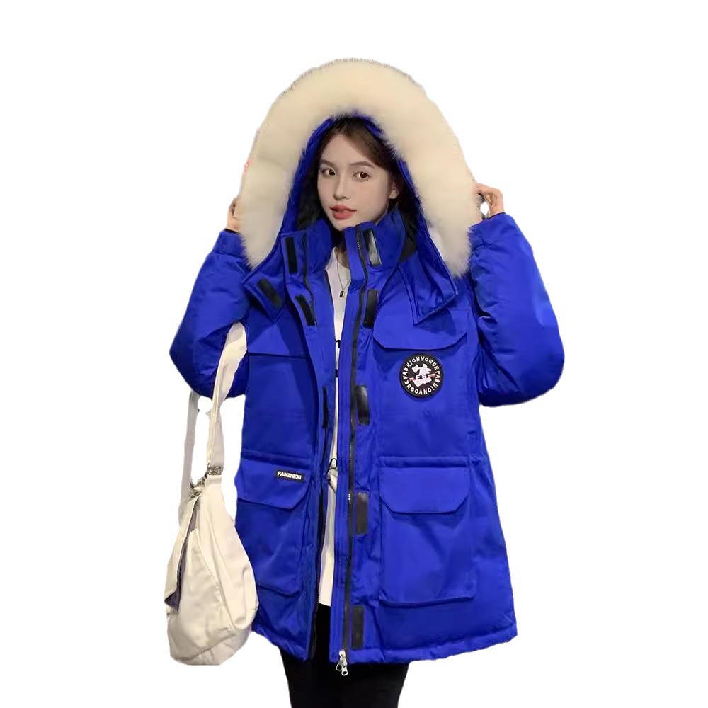 2024 invierno nuevo estilo coreano de algodón de cuello grande chaqueta de algodón de estudiantes suelta chaqueta de algodón largo chaqueta de pan image 6