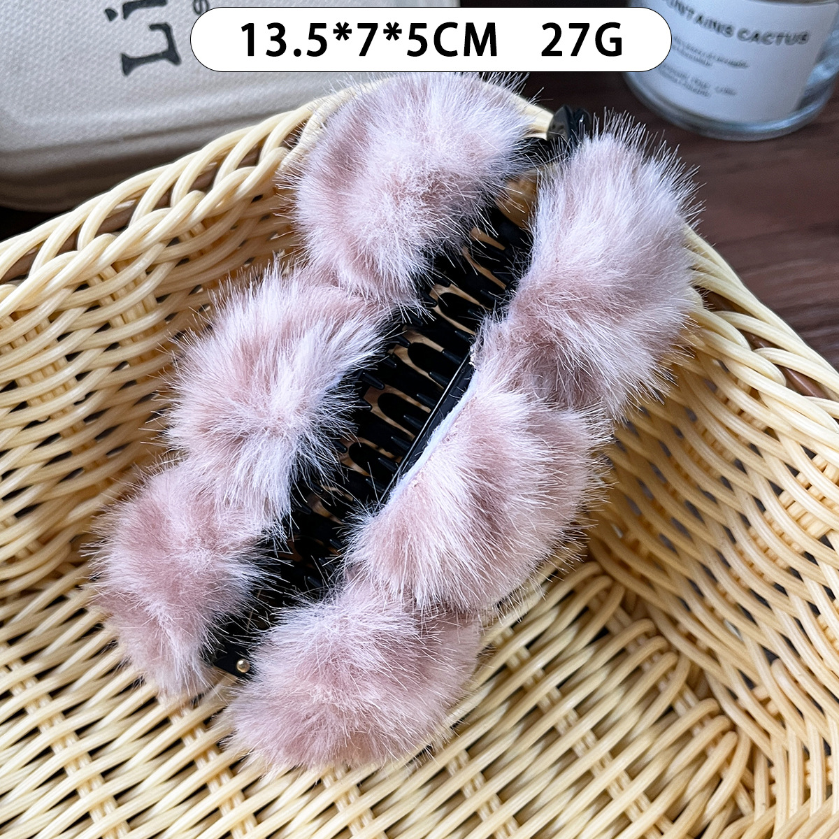 Tigre estriado bola de cabello banana de cabello de invierno y otoño, cabello de cabello japonés y coreano perezoso temperamento de alto nivel detrás de la cabeza agarrar clips adornamiento para el pelo