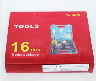 A 11-piece emergency toolbox: Repair kit - 16-piece-set