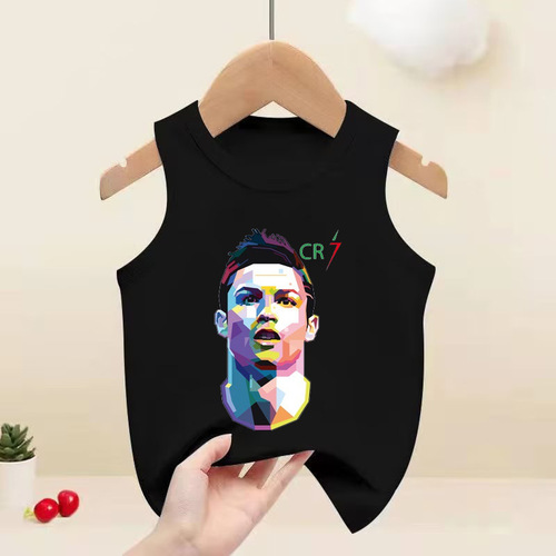 Cristiano Ronaldo Football Star儿童背心无袖洋气运动服男女童