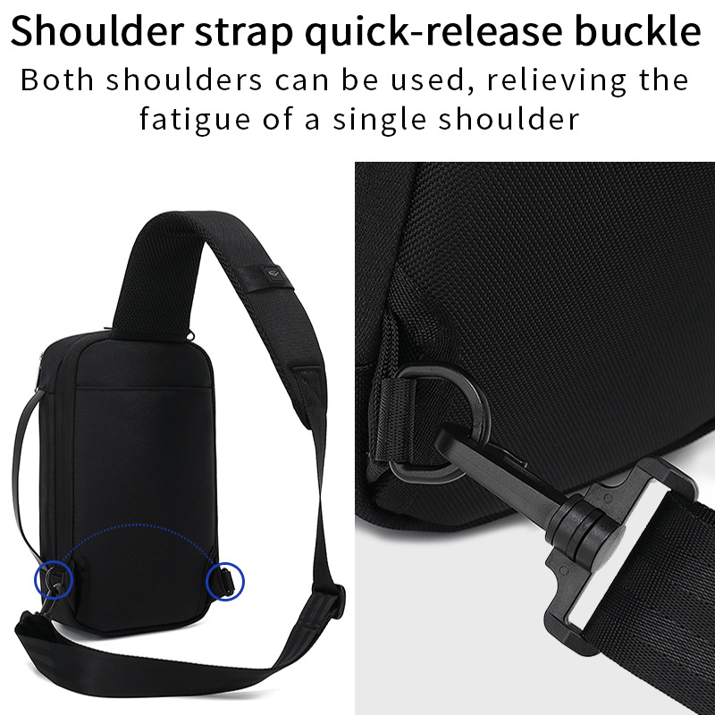 Nueva moda costura pecho bolso de los hombres crossbody bolso de hombro ligero bolso de negocios bolsa de pecho al por mayor