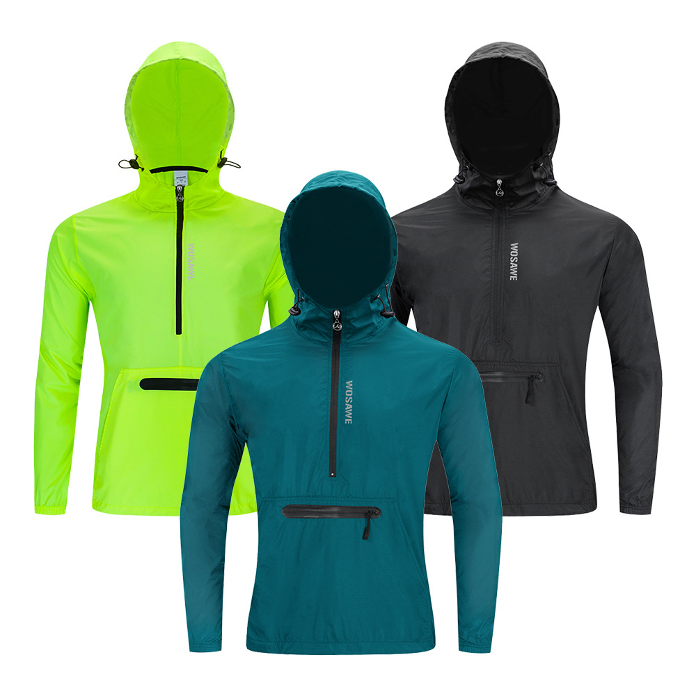 Wosawe bicicleta motocicleta windbreaker primavera y verano impermeable Chaqueta de manga larga ropa de ciclismo ropa de bicicleta