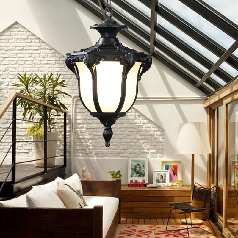European American Waterproof Balcón pasillo lámpara de jardín lámpara de jardín viñedo pabellón lámpara de exterior