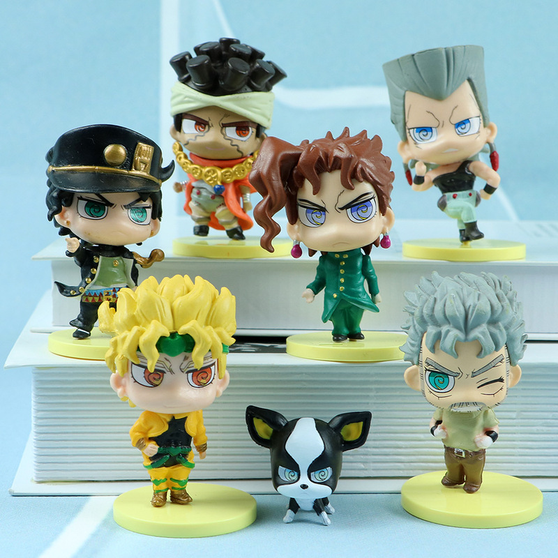 7 JOJO Hand-held Wonderful Adventure Gold Wind Assassin's Q Edition Gashapon Doll Ornaments 7 JOJO Hand-held Wonderful Adventure Gold Wind Assassin's Q Edition Gashapon Doll Ornaments