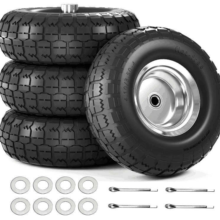 供应350-4 10寸耐用pu发泡轮 手推车水管车皮划艇沙滩车轮轮胎