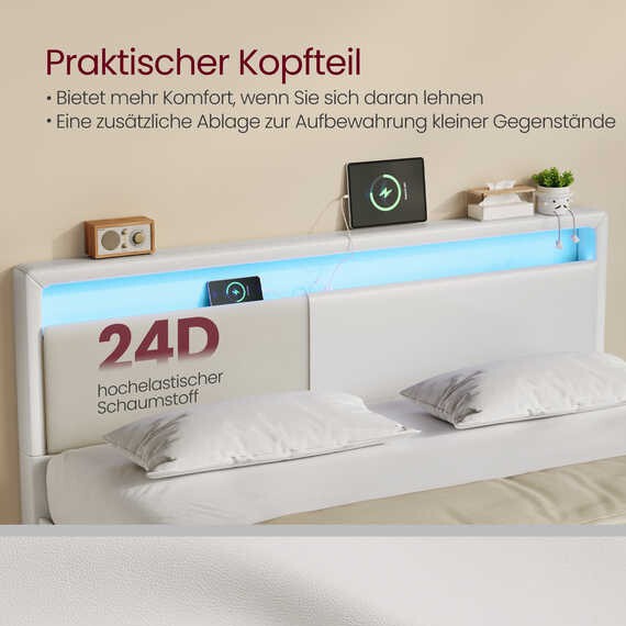Modern Minimalist Extra-Large Floating Bed Frame with Led Lights, Adjustable Smart Wooden Bed, Double Queen Size Modern Minimalist Extra-Large Floating Bed Frame with Led Lights, Adjustable Smart Wooden Bed, Double Queen Size