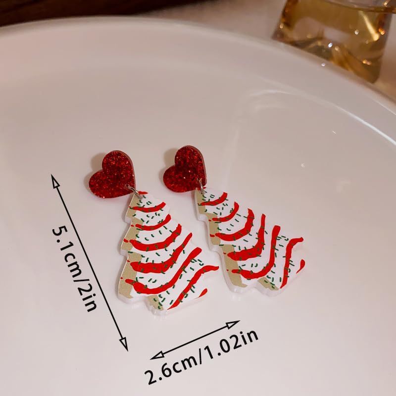 欧米のファッションのアクリルのクリスマスツリーのイヤリングの多彩なクリスマスツリーのイヤリングのクリスマスツリーのイヤリングのイヤリングの祝日の美しい女子学生|undefined