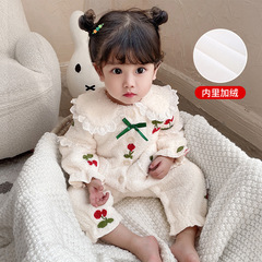 idea Baby Girls' Newborn Plush Padded Bodysuit 2023 Winter Set 2968