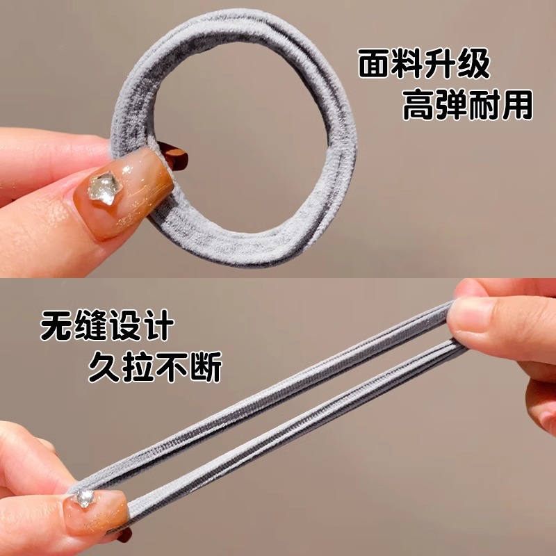 Cuerdas de cabello de cola de caballo de alta elasticidad, banda de goma duradera, anillo de cabello de mujer, 2025 nuevo toque de cabello de primavera y verano de alta gama