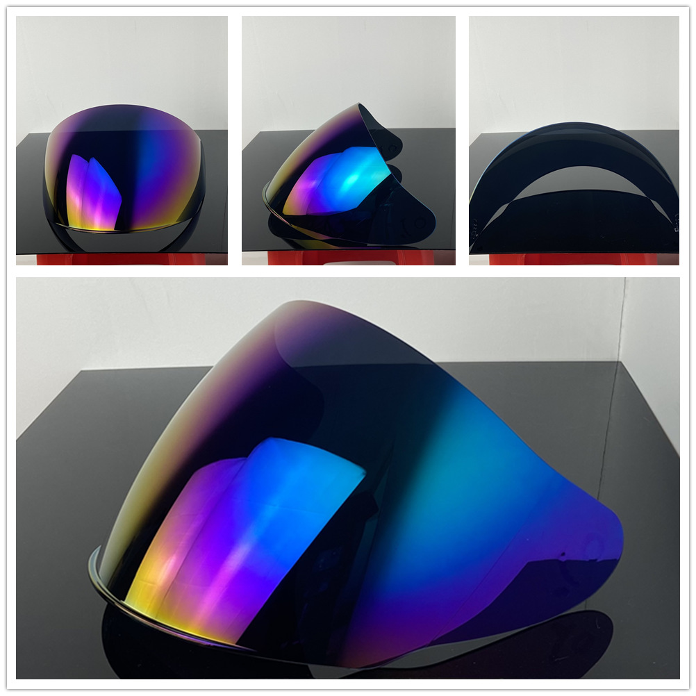 Four-Quarter and Three-Half Helmet Lenses for Day and Night, Suitable for Of608 Electric Vehicle Helmet Lenses, Sun Protection Electroplating