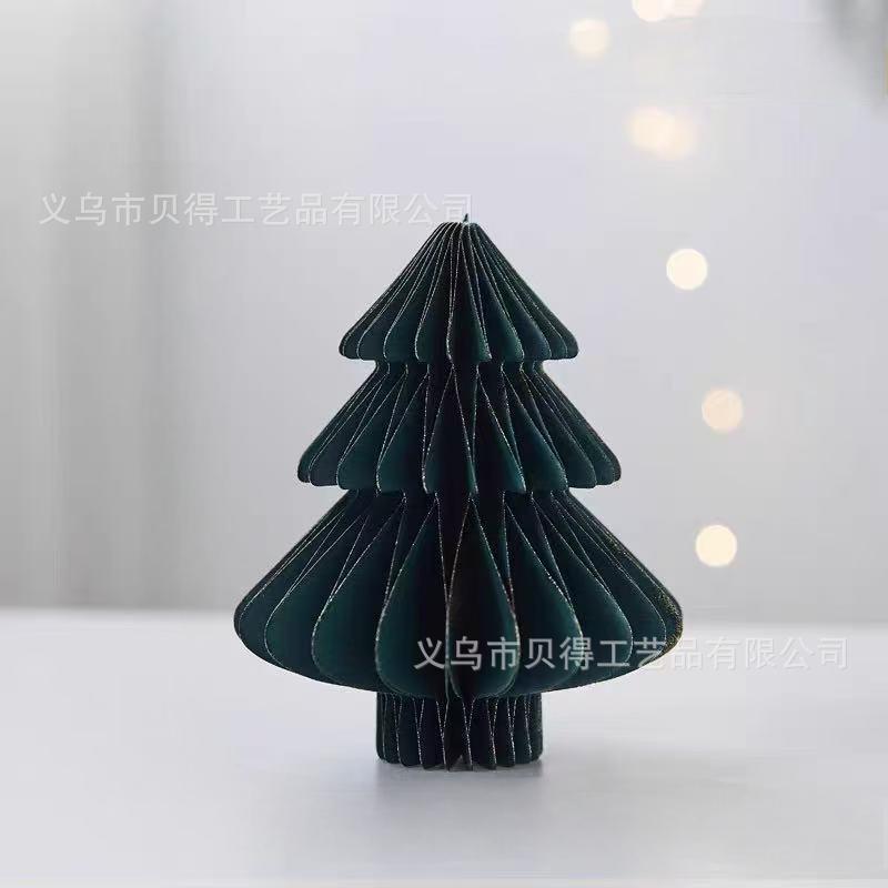 Decoraciones de Navidad, adornos de árbol de Navidad, colgantes de Navidad plegables, adornos de árbol de Navidad, árbol de mesa, árbol de Navidad