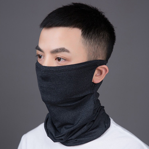 Summer Cycling Ice Silk Face Mask Sun Protection Ear Loop Neck Scarf Outdoor Sports Breathable Ear Loop Face Towel Head Scarf Cross-border