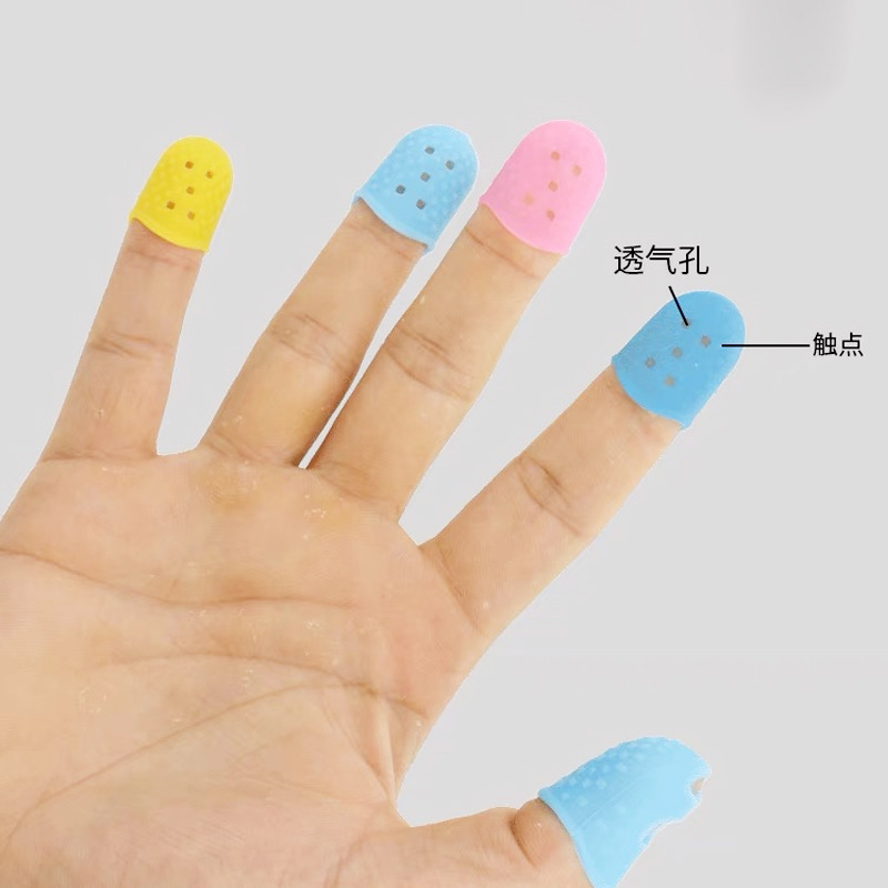 Funda para dedos hecha a mano para punto de cruz Funda especial para coser dedal para dedos de silicona Funda para dedos de silicona