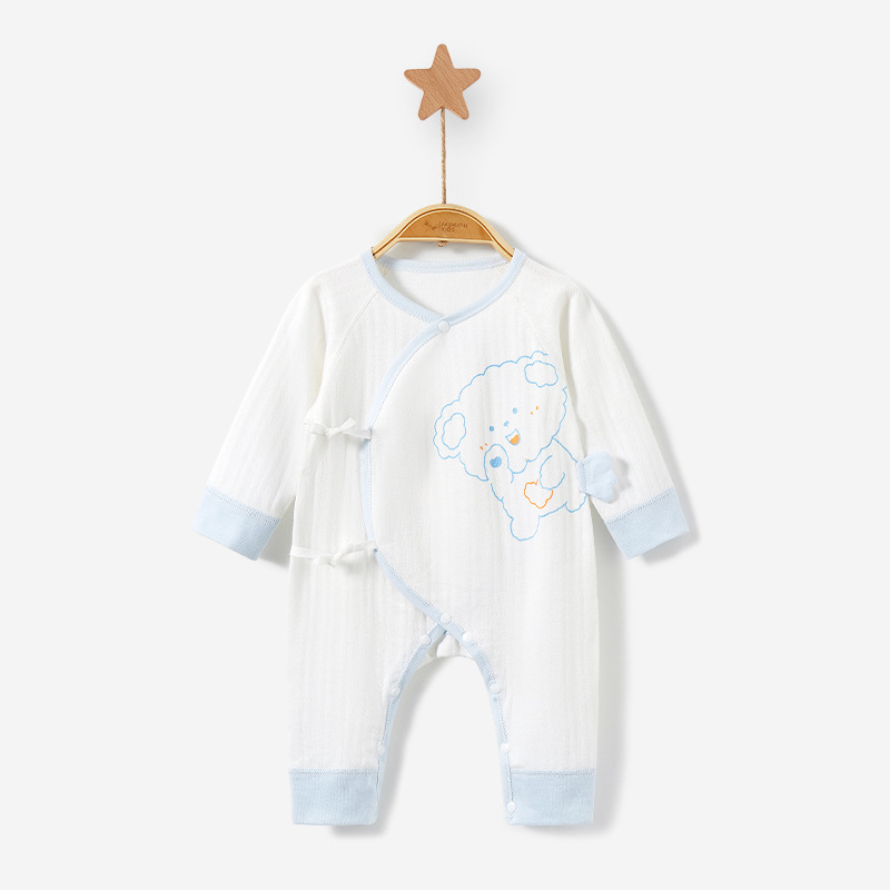 Ropa de recién nacido para primavera, otoño e invierno, pelele de algodón puro para principios de primavera, unisex, mono cálido para bebés.