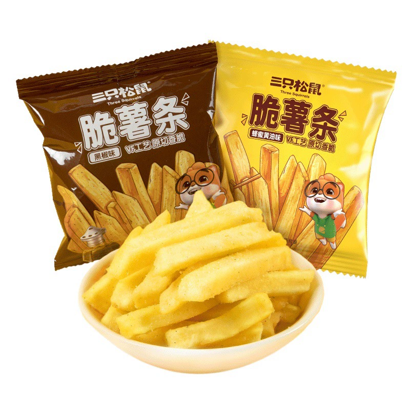 [Три белки, хрустящая картофель фри, измерение и взвешивание] Повседневные детские полезные закуски, хрустящая картофель фри, не воздушная