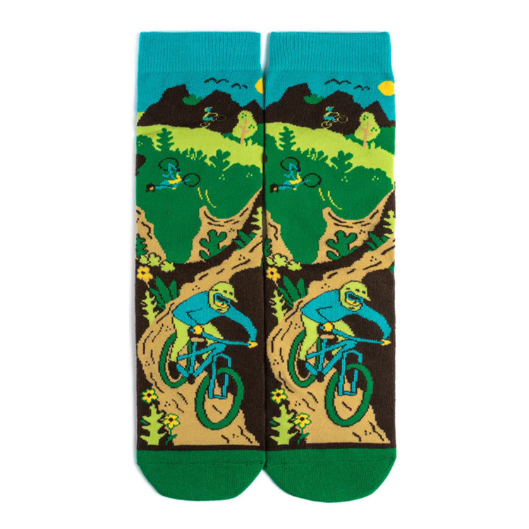 Casual, Daily Occasion Cute Funny Unisex Cartoon Cotton Crew Socks A Pair