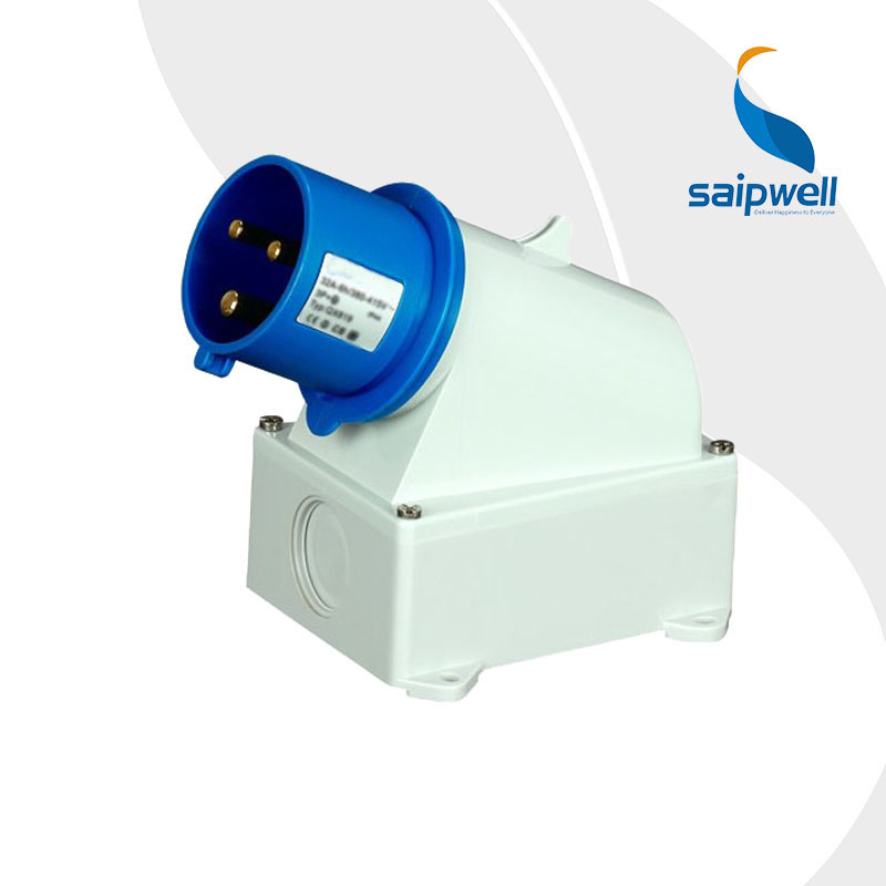 厂家直供SP-332工业防水电源插头 IP44明装插头 电缆明装插头