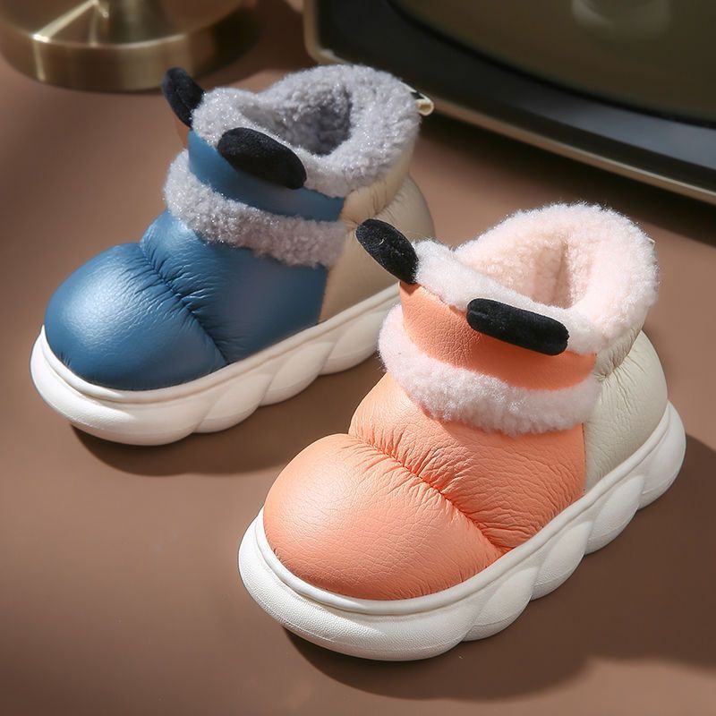 男童女童棉鞋秋冬季宝宝婴儿童防滑小孩室内1-8岁家用幼儿毛毛2